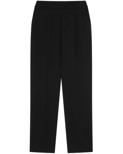 Pinko Black Tailored Trousers With Fitted Waistband