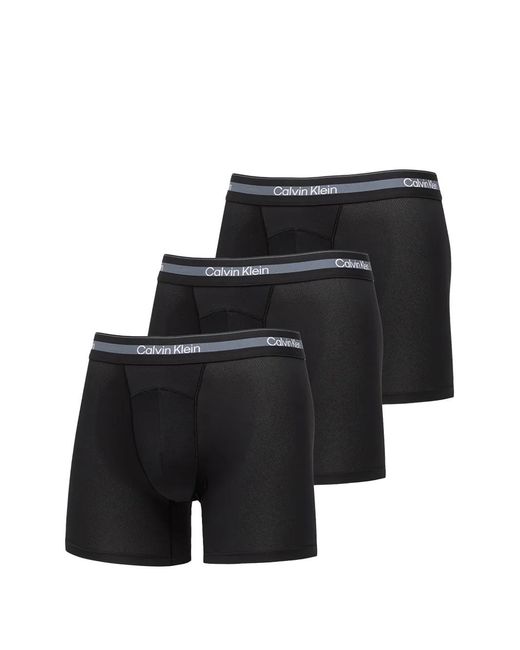 Calvin Klein Black Logo-Waistband Boxers Set (Set Of Three) for men