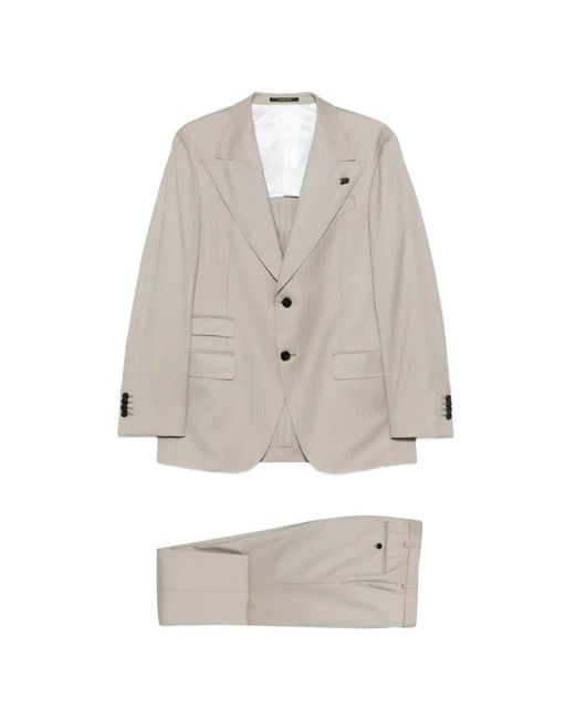 Gabriele Pasini White Costume À Motif De Chevrons for men