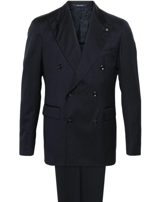 Tagliatore Blue Double-breasted Wool Suit for men