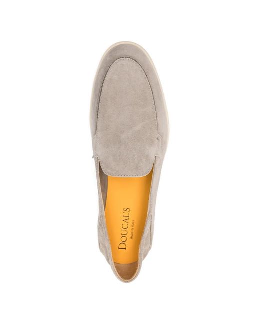Doucal's White Suede Loafers
