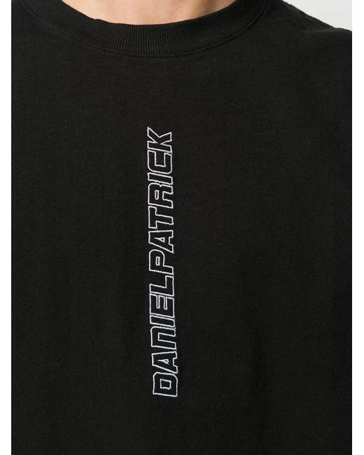 Daniel Patrick Black Logo Detail T-Shirt for men