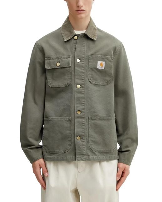 Carhartt Gray Michigan Logo-Patch Jacket for men