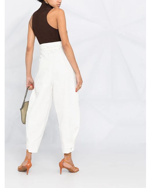 Stella McCartney Multicolor High-Waist Tapered Trousers