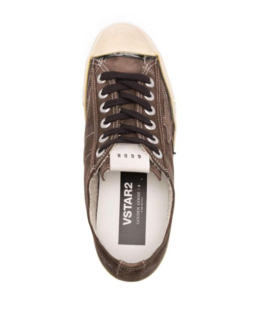 Golden Goose Deluxe Brand Brown V Star Star-patch Lace-up Sneakers