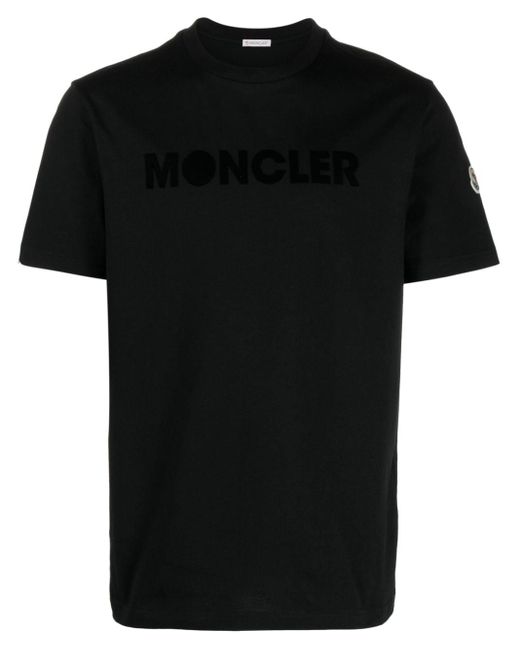 Moncler Katoenen T-shirt Met Logo in het Black voor heren