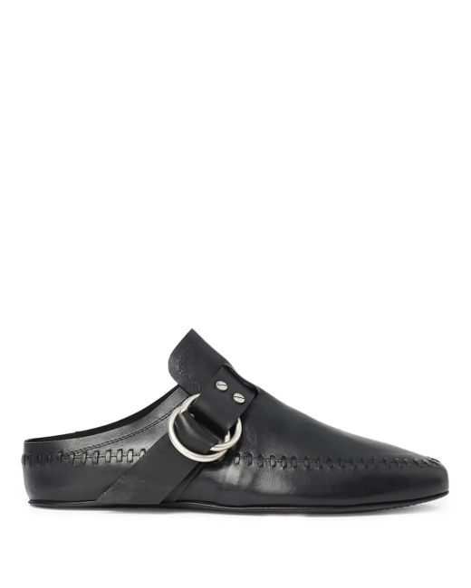 Ann Demeulemeester Black Leather Mules