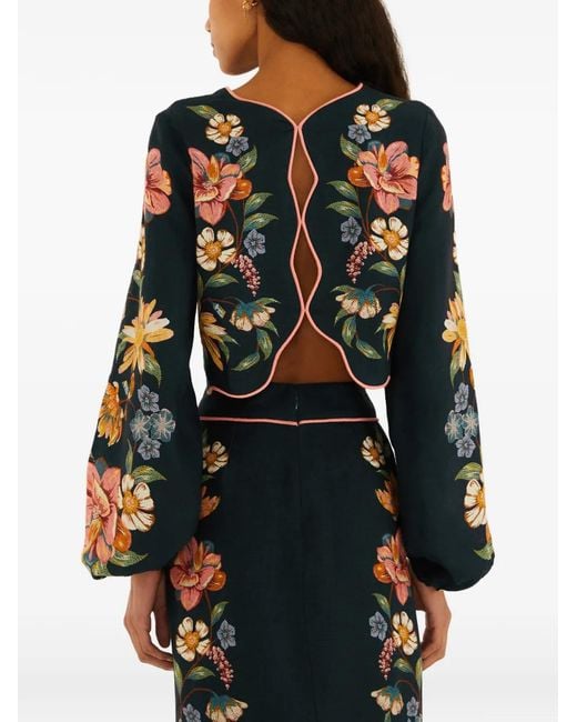 Farm Rio Black Maira Blouse