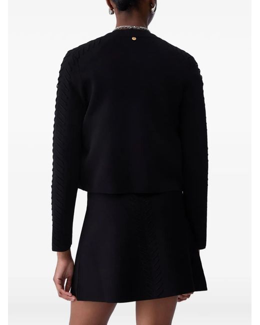 Liu Jo Black Cardigan With Braided Details