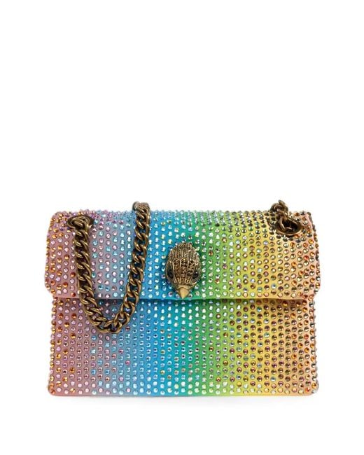 Kurt Geiger Blue Mini Kensington Crystal-Embellished Shoulder Bag