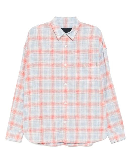 メンズ Juun.J チェック シャツ Pink