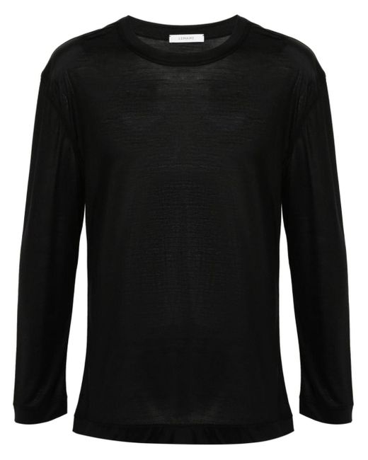 Lemaire Jersey-Langarmshirt aus Seide in Black für Herren