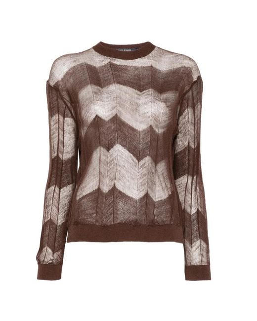 Sofie D'Hoore Brown Moraca Chevron Sweater