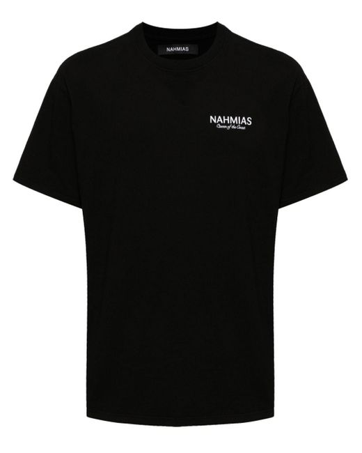 NAHMIAS T-Shirt mit Logo-Stickerei in Black für Herren