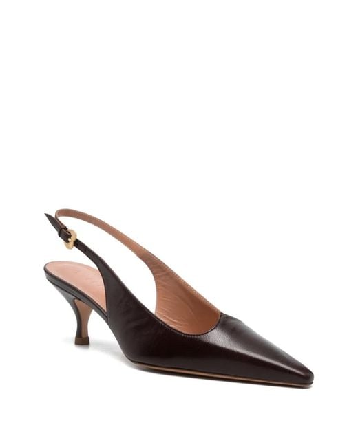 A.Bocca Brown 60Mm Pointed Slingback Pumps