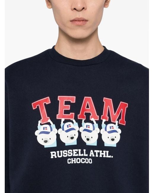 Chocoolate Blue Graphiced Sweatshirt for men