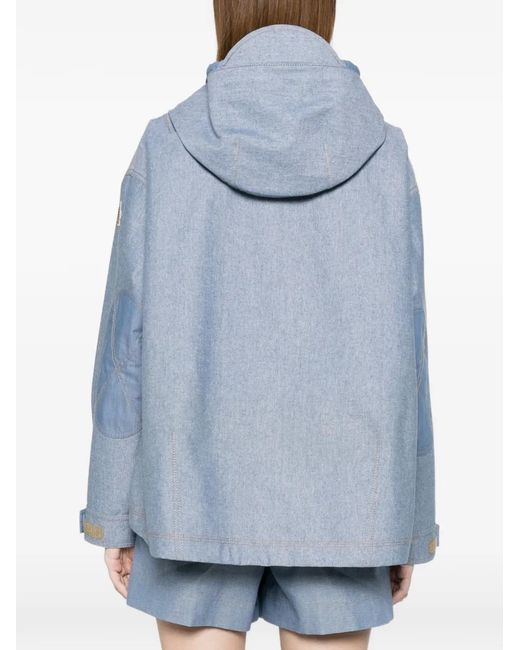 Moncler Blue Bezier Hooded Pocket Jacket
