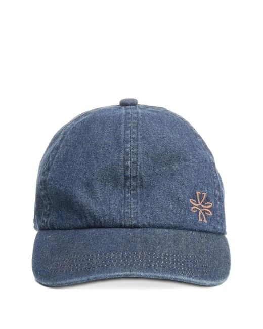 Jacob Cohen Blue Logo-Detail Denim Baseball Cap for men