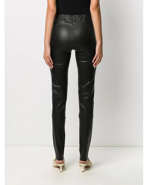 Arma Black Skinny Leather Trousers