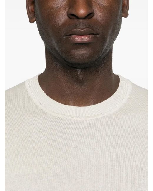 Lardini White Crew-Neck Short-Sleeved T-Shirt for men