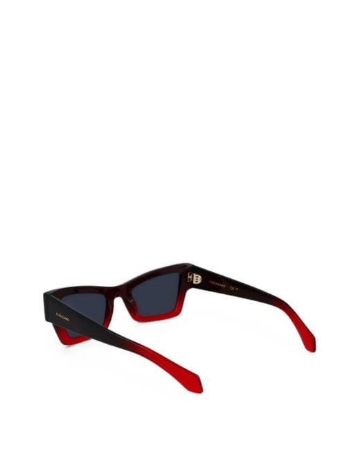 Ferragamo Eyewear Blue Cat-Eye Sunglasses