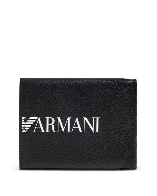 Emporio Armani Black Logo Leather Wallet for men