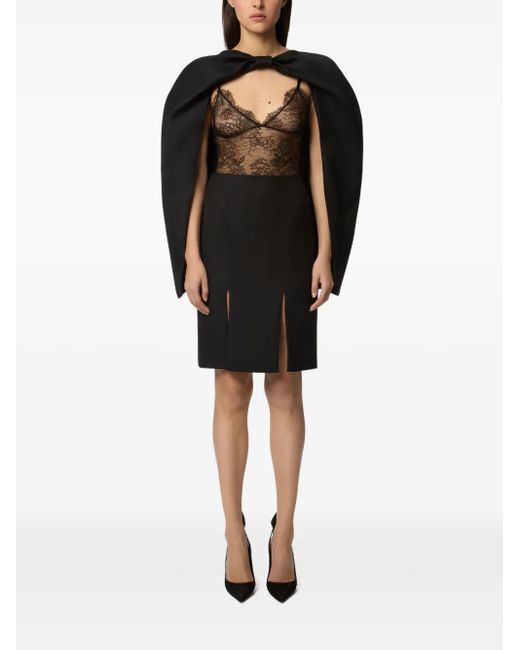 Nina Ricci Black Gabardine Cape
