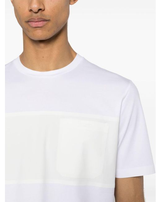 Camiseta con logo en relieve Herno de hombre de color White