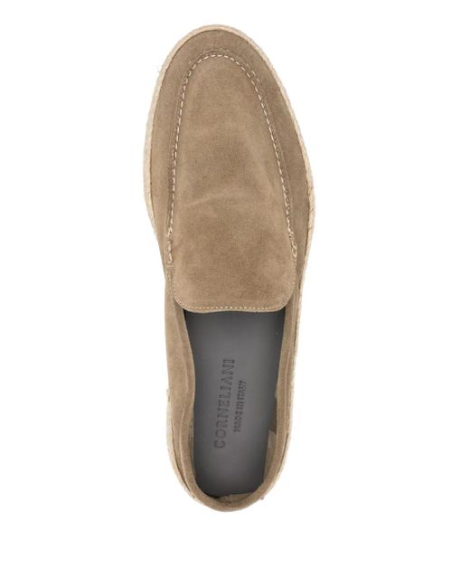Corneliani Suède Loafers in het Natural voor heren