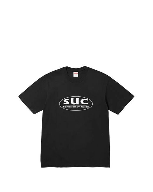 Supreme Black X Dj Screw Suc Round-Neck T-Shirt for men