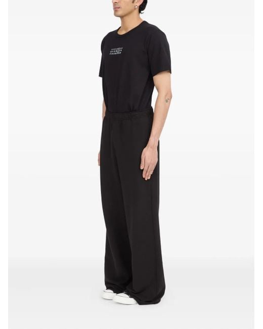 MM6 by Maison Margiela Black Cotton Track Pants for men