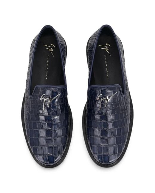 Giuseppe Zanotti Blue Deann Loafers for men