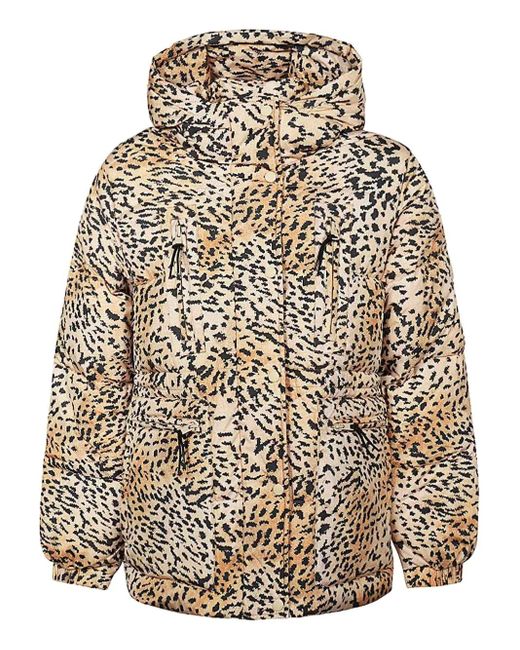 Pyrenex Natural Hooded Leopard-Print Jacket