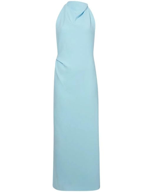 Proenza Schouler Blue Faye Crepe Maxi Dress