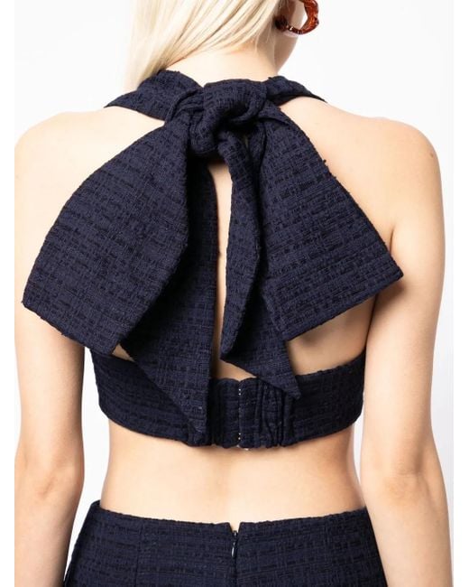 Zimmermann Cropped Haltertop in het Blue