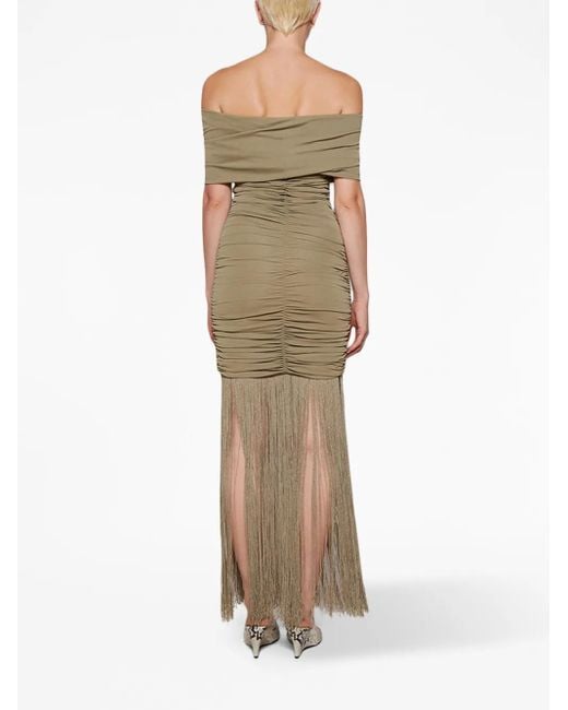 Khaite Green Gerafftes Maxikleid