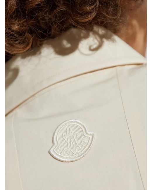 Moncler White Cotton Mini Dress