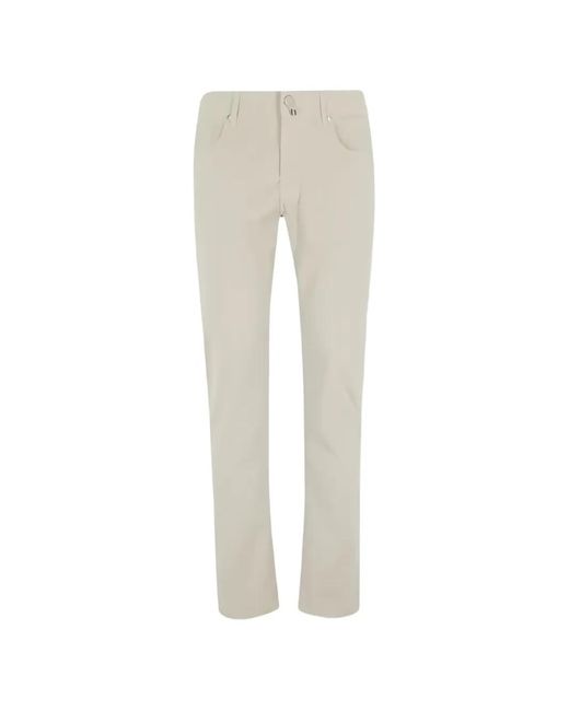 Jacob Cohen White Cotton Trousers for men