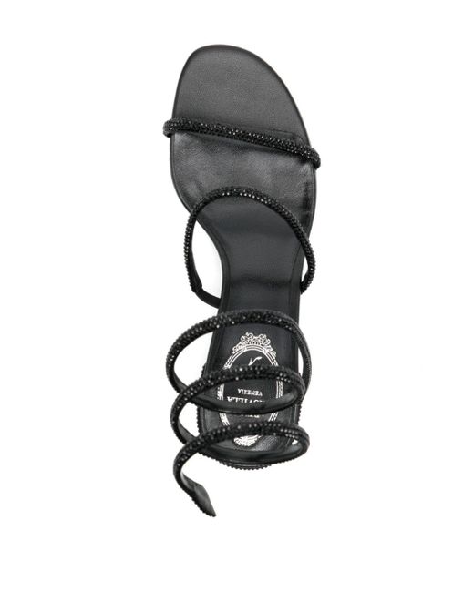 Rene Caovilla Black Cleo Embellished Sandals