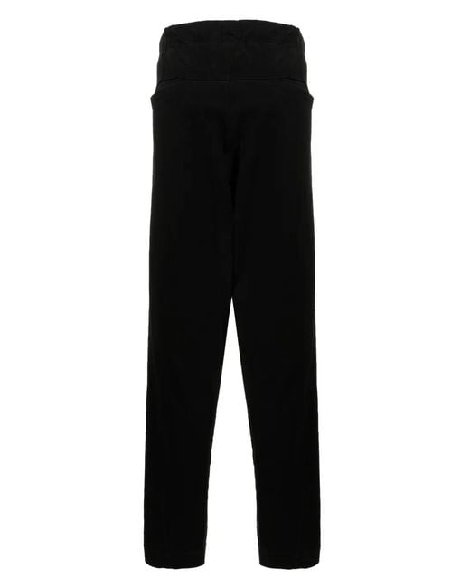 Transit Black Drawstring Tapered Trousers for men