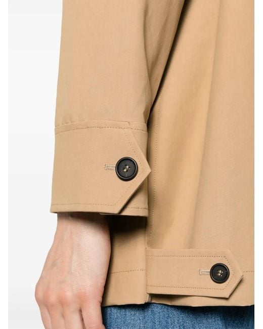 Fabiana Filippi Natural High-Neck Single-Breasted Coat