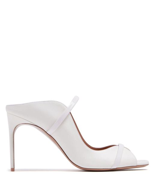 Malone Souliers White Noah 90mm Leather Mules
