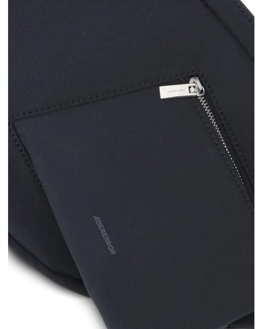 Adererror Black Logo-Print Shoulder Bag for men