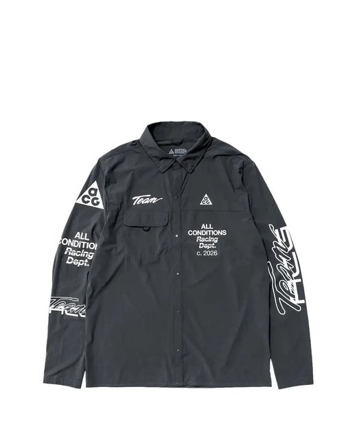Nike Black Acg Aireez Graphic-Print Shirt for men