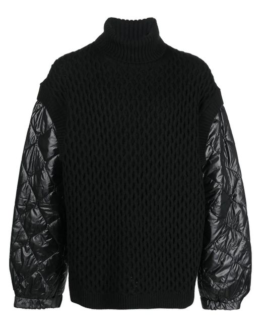 Pull En Laine À Empiècements Contrastants Juun.J pour homme en coloris Black