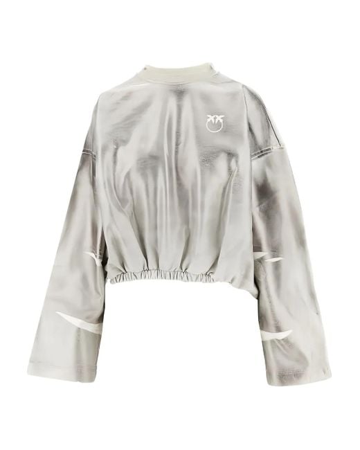 Pinko メタリック スウェットシャツ White