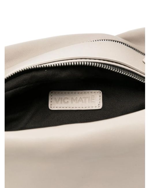 Vic Matié White Schultertasche Aus Leder