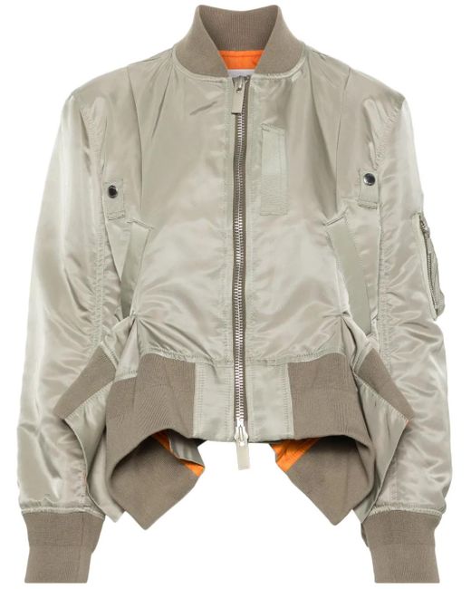 Sacai Gabardine-weave Bomber Jacket Metallic