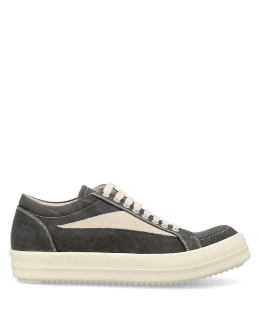 Rick Owens Gray Vintage Lace-up Sneakers for men