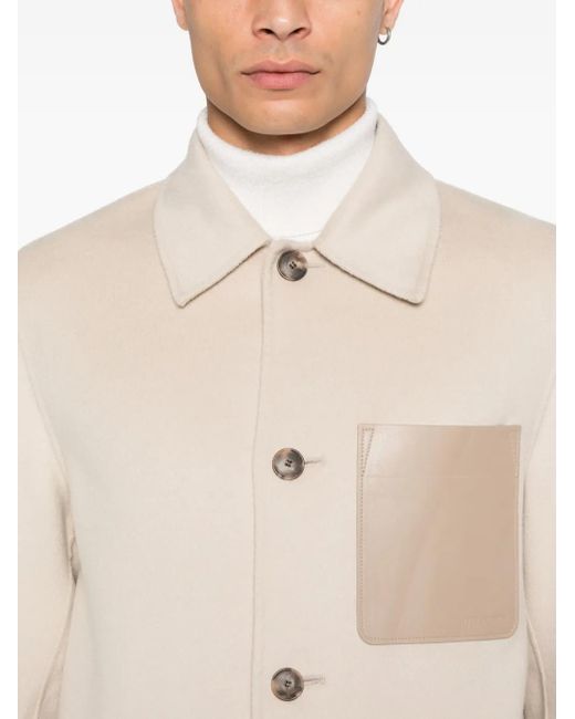 Yves Salomon Hemdjacke mit aufgesetzten Taschen in Natural für Herren